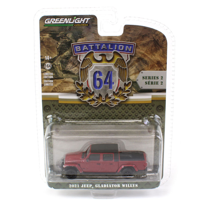 1/64 2021 Jeep Gladiator Willys, Snazzberry, Battalion 64 Series 2