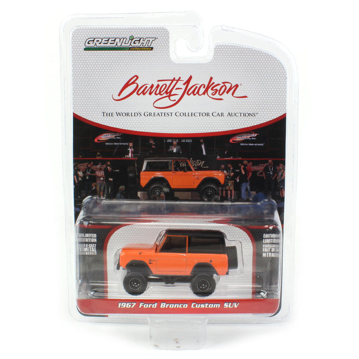 1/64 1967 Ford Bronco, Custom Orange with Black Top, Barrett-Jackson Scottsdale Series 10