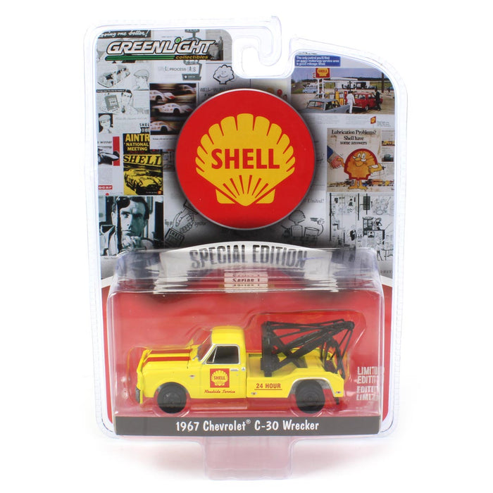 1/64 1967 Chevrolet C-30 Wrecker, Shell Roadside Service 24 Hour, Shell Oil Series 1