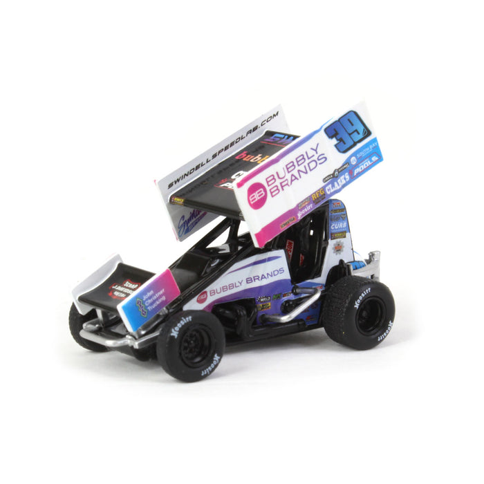 (B&D) 1/64 Bubbly Brands Swindell Speed Lab 2022 Sprint Car, #39 Knoxville Nationals, Acme Exclusive - Damaged Box