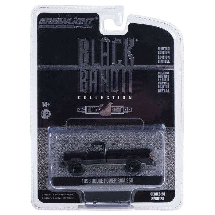 1/64 1993 Dodge Power Ram 250 4x4 Lifted, Black Bandit Series 28