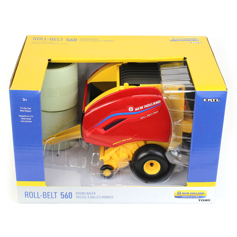 1/16 New Holland Roll-Belt 560 Round Baler with 2 Round Bales by ERTL