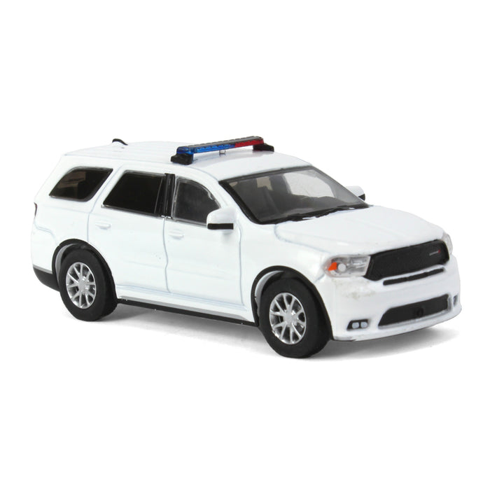 1/64 2022 Dodge Durango Pursuit, Blank White with Light Bar & Grill Guard, Hot Pursuit