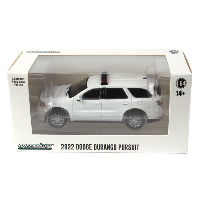 1/64 2022 Dodge Durango Pursuit, Blank White with Light Bar & Grill Guard, Hot Pursuit