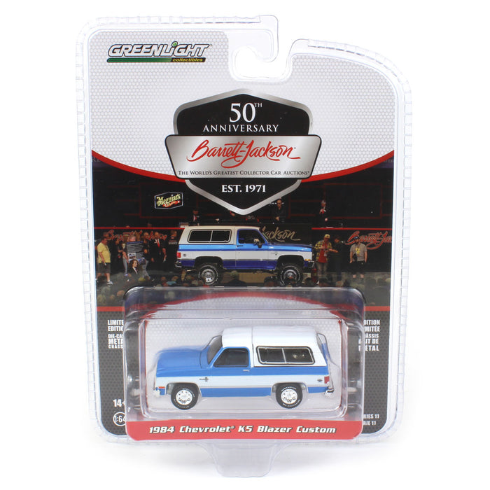 1/64 1984 Chevrolet K5 Blazer, Blue & White, Barrett Jackson Scottsdale Series 11