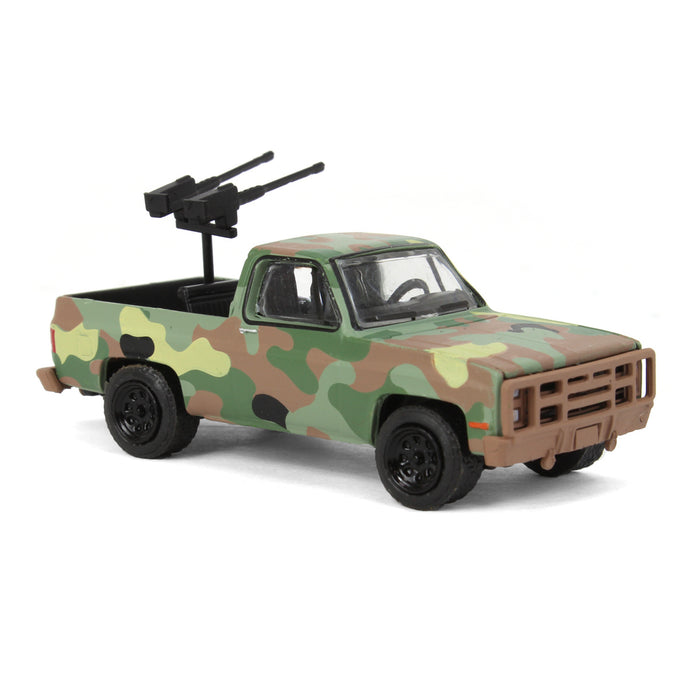 1/64 1984 Chevrolet M1009 CUCV in Camouflage with Mounted Machine Guns, Battalion 64 Series 3