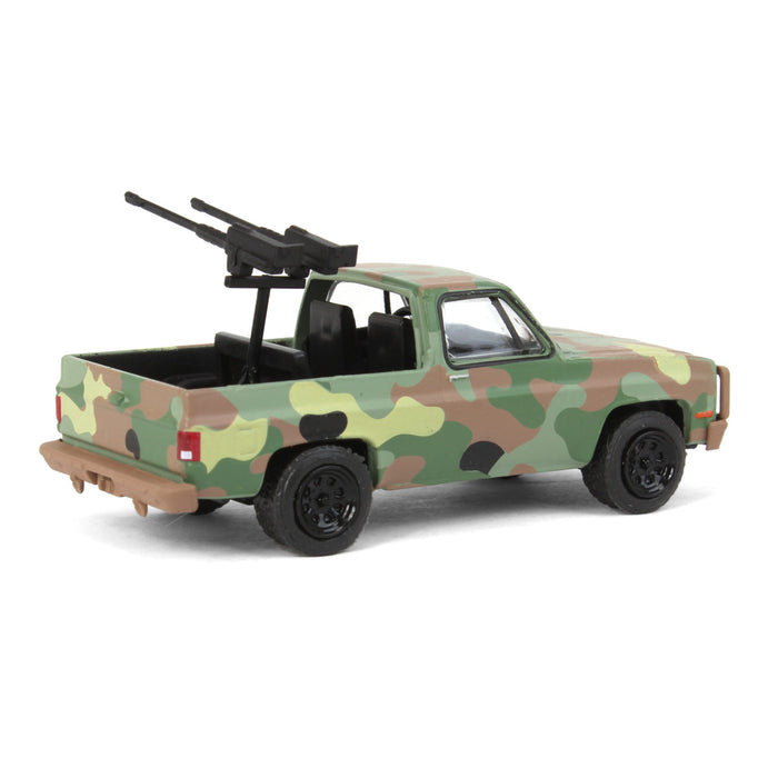 1/64 1984 Chevrolet M1009 CUCV in Camouflage with Mounted Machine Guns, Battalion 64 Series 3