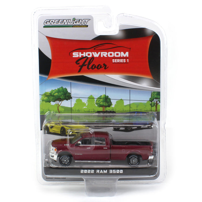 1/64 2022 RAM 3500 Limited Longhorn, Delmonico Red, Showroom Floor Series 1