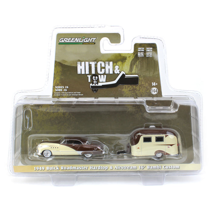 1/64 1949 Buick Roadmaster Hardtop with Airstream Bambi, Hitch & Tow Series 26