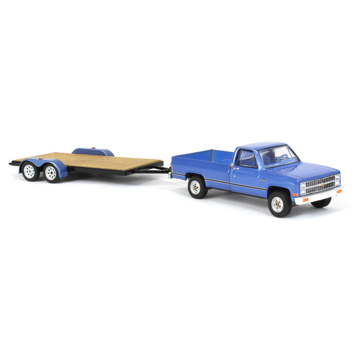 1/64 1981 Chevrolet C-20 Trailering Special with Flatbed Trailer, Hitch & Tow Series 27