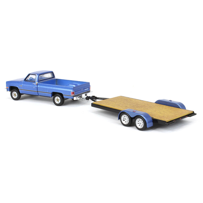 1/64 1981 Chevrolet C-20 Trailering Special with Flatbed Trailer, Hitch & Tow Series 27