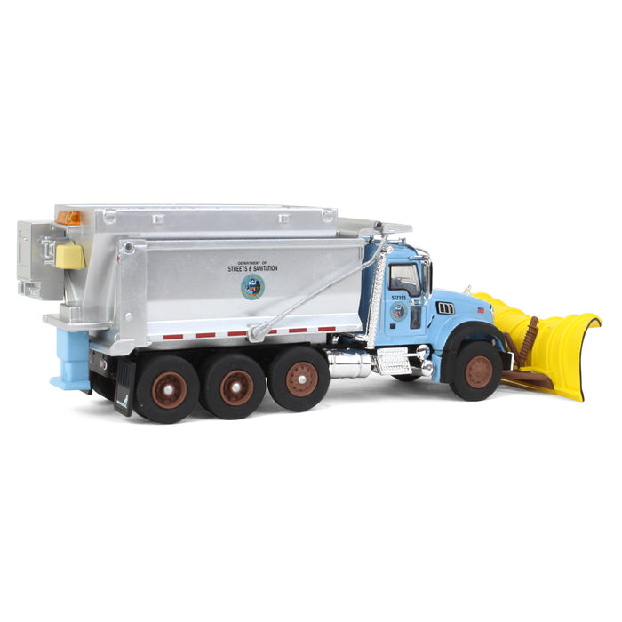 (B&D) 1/64 2019 Mack Granite Dump Truck with Snow Plow & Salt Spreader, SD Trucks Series 17 - Damaged Item