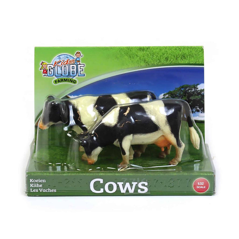 1/32 2 Piece Black and White Cow Set