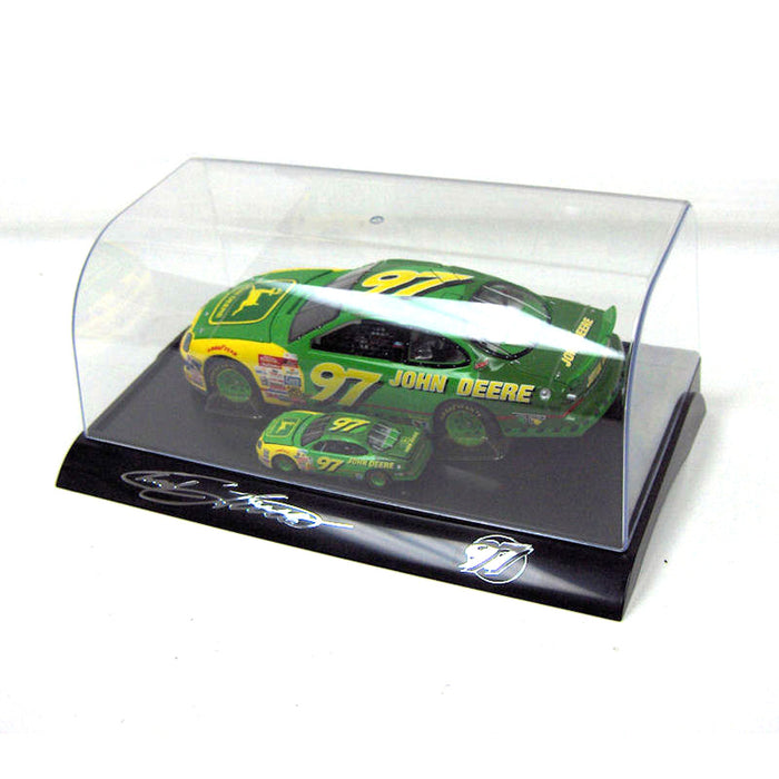 (B&D) 1/18 John Deere #97 Chad Little Stock Car in Display Case - Paint Cracking
