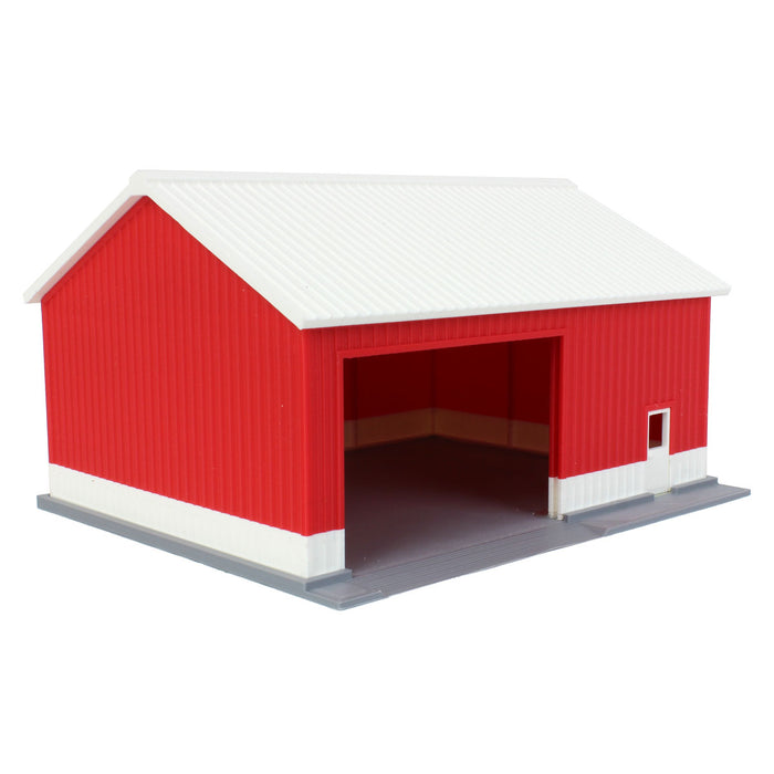 1/64 Red/White "Papa's Shop" 40ft x 30ft Farm Shed w/ Removeable Door & Roof, 3D Printed