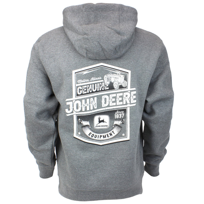 John Deere Genuine John Deere Equipment Gray Hooded Sweatshirt