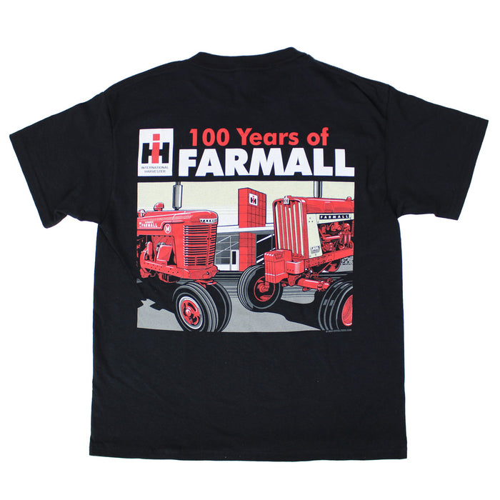 Youth Farmall 100 Years Black Short Sleeve T-Shirt