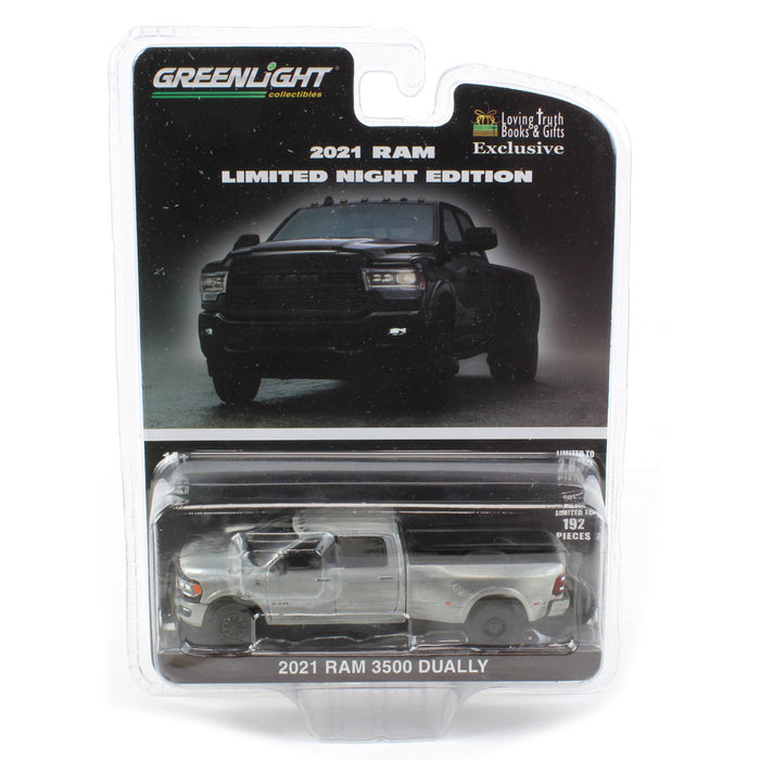 Raw Chase Unit ~ 1/64 2021 Dodge Ram Limited Night Edition Dually, Greenlight Exclusive