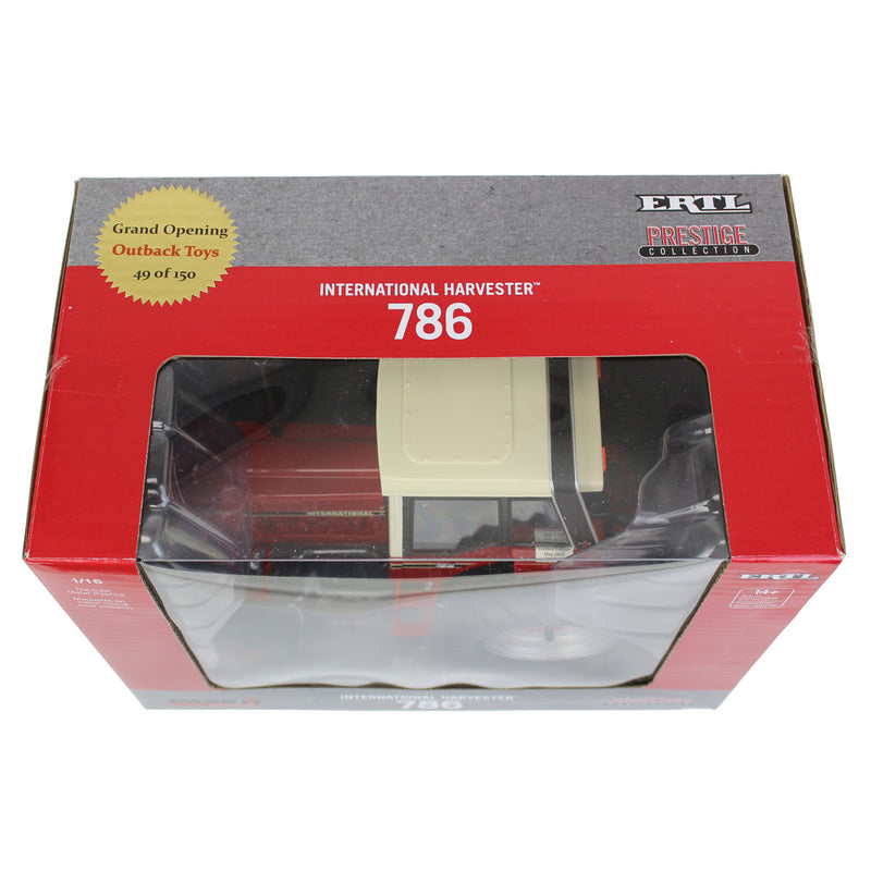 1/16 International Harvester 786 Tri-Stripe w/ Cab, ERTL Prestige Collection, 2023 Outback Toys Grand Reopening