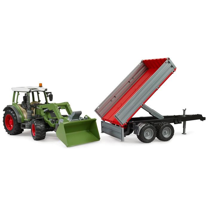 1/16 Fendt 211 Vario Tractor with Front Loader & Tipping Trailer by Bruder