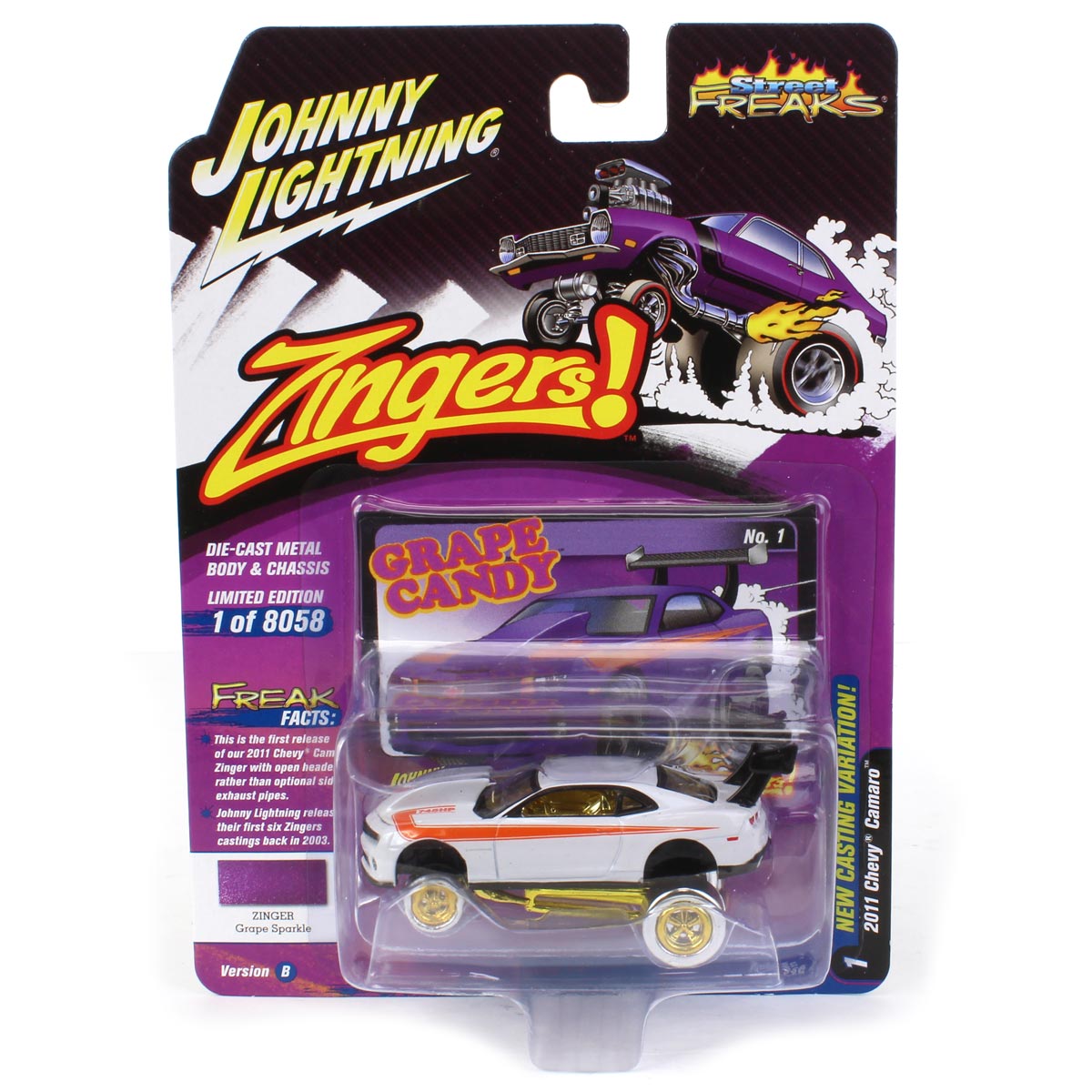 White Lightning ~ 1/64 Johnny Lightning Street Freaks 2022 2B