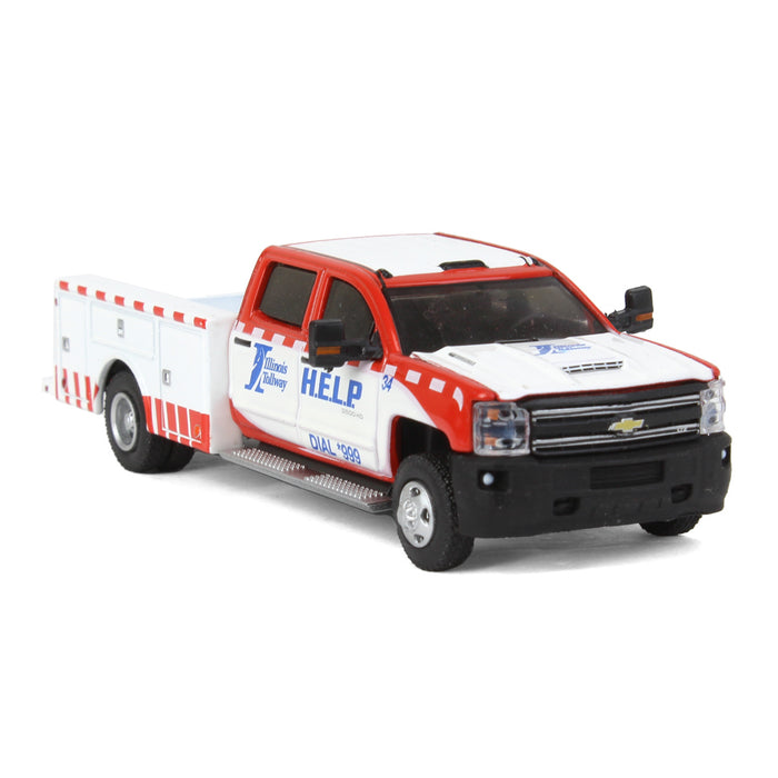 1/64 2018 Chevrolet Silverado 3500 Service Bed, Illinois Tollway, Dually Drivers Series 7