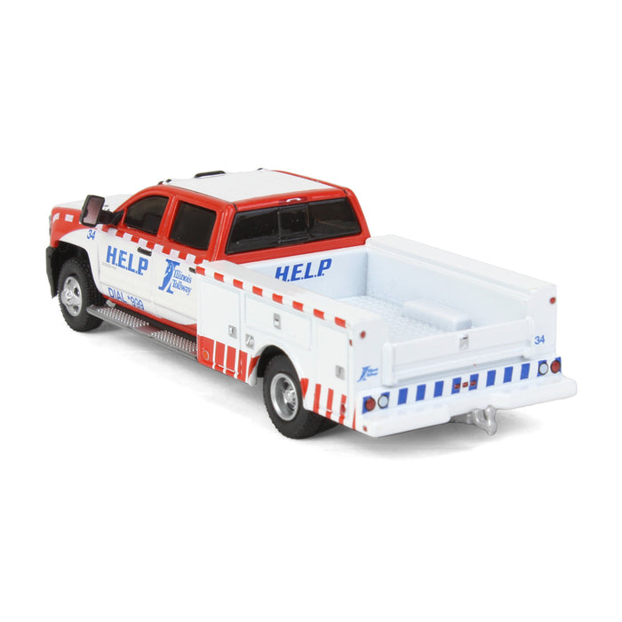 1/64 2018 Chevrolet Silverado 3500 Service Bed, Illinois Tollway, Dually Drivers Series 7