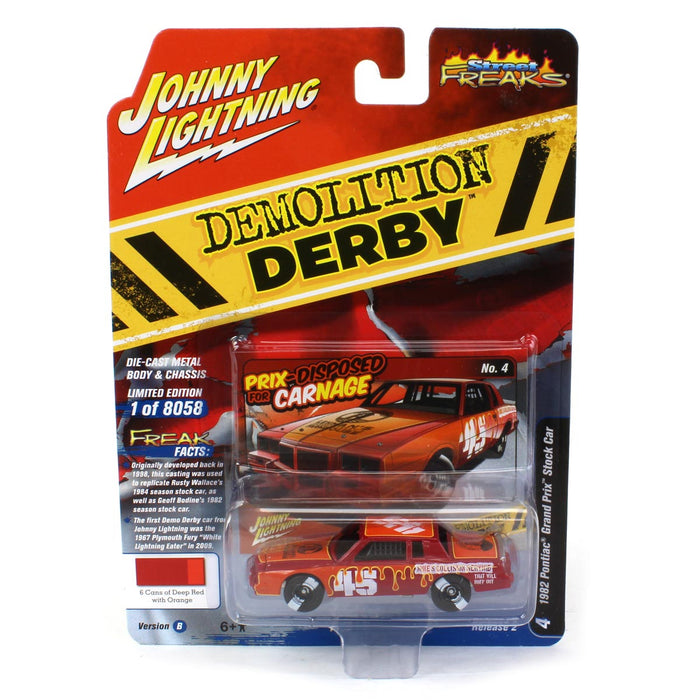 1/64 Johnny Lightning Street Freaks 2022 Release 2B - 1982 Pontiac Grand Prix Demolition Derby Car