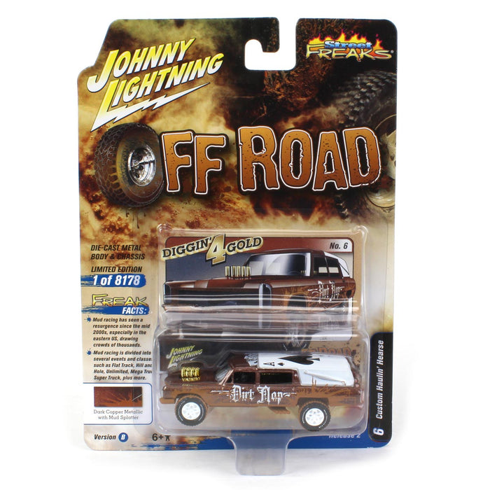 1/64 Haulin' Hearse, Johnny Lightning Street Freaks Off Road 2022 Release 2B