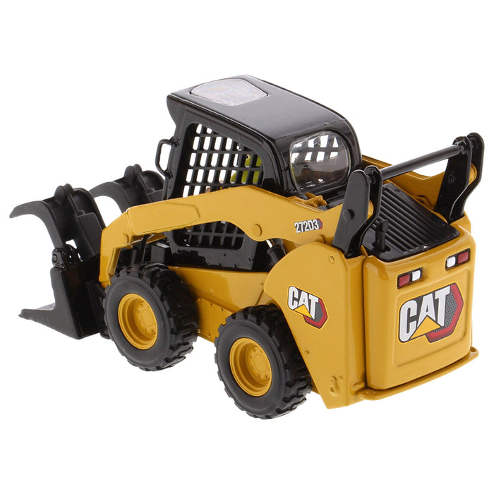 1/32 CAT 272D3 Skid Steer Loader w/ Bucket, Fork and Grapple Tools