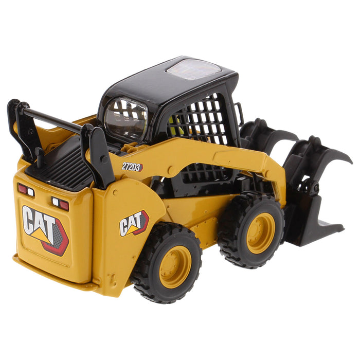 1/32 CAT 272D3 Skid Steer Loader w/ Bucket, Fork and Grapple Tools