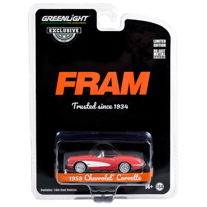 1/64 1958 Chevrolet Corvette, FRAM Oil Filters "Trusted Since 1934", Hobby Exclusive