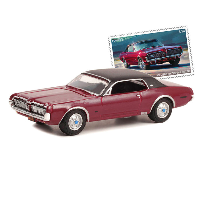 1/64 1967 Mercury Cougar XR-7 GT, USPS 2022 Pony Car Stamp Collection by Tom Fritz, Hobby Exclusive