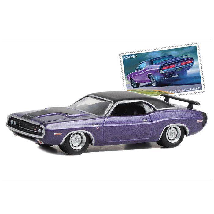 1/64 1970 Dodge Challenger R/T, USPS 2022 Pony Car Stamp Collection by Tim Fritz, Hobby Exclusive