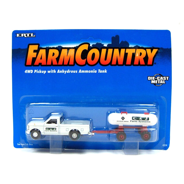 1/64 Ford Pickup Truck w/ Ammonia Tank, C&J Farm Systems, Made by ERTL