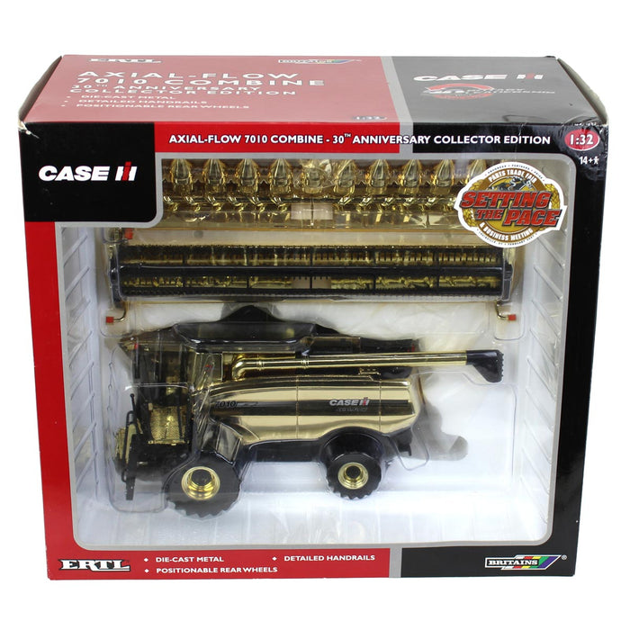 Gold Chrome ~ 1/32 Case IH 7010 Axial Flow Combine, 30th Anniversary Collector Edition