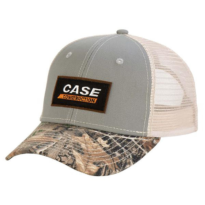 Case Construction Gray Hat with Mesh Back & Camo Visor