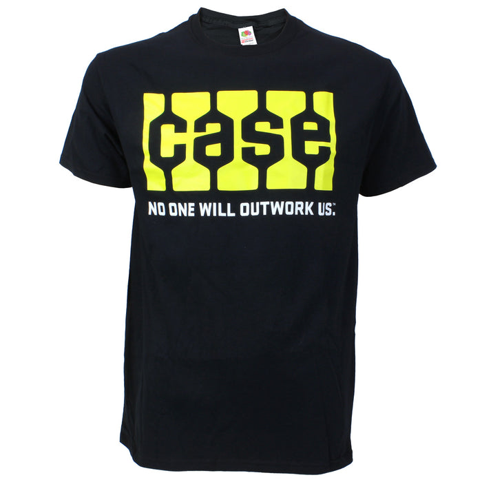 Case Tread Logo "No one Will Outwork Us" Black Short Sleeve T-Shirt