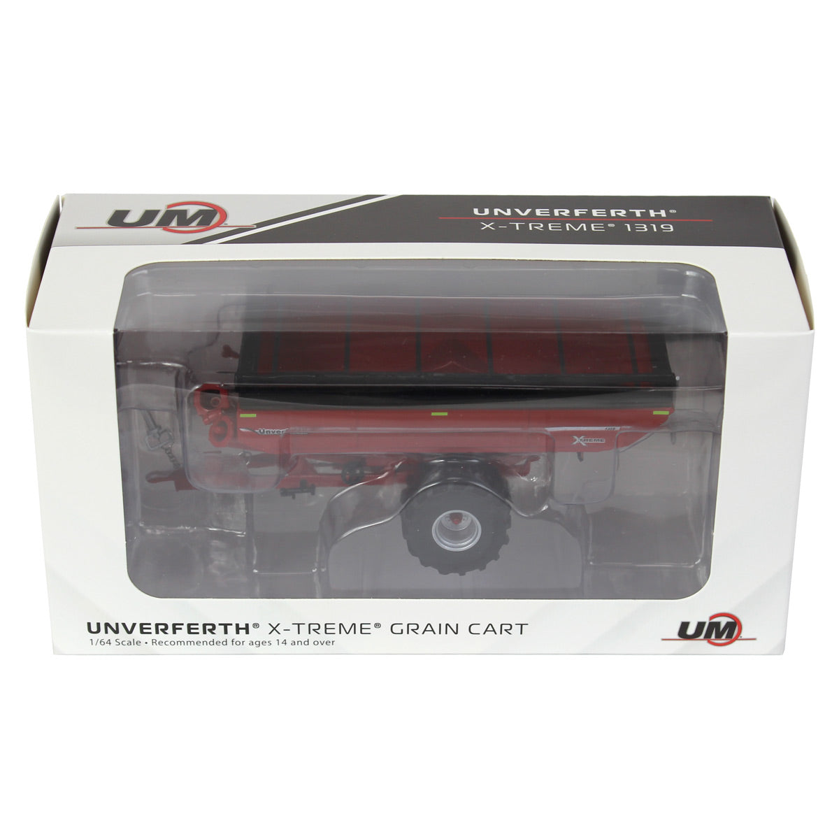 1/64 Unverferth X-Treme 1319 Grain Cart with Flotation Tires, Red
