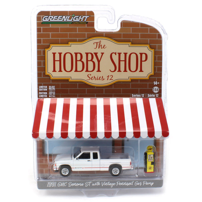 1/64 1991 GMC Sonoma ST with Pennzoil Gas Pump, Hobby Shop 12