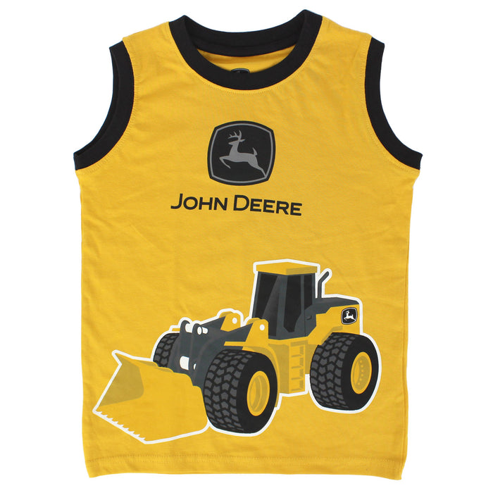 Children's John Deere Construction Wheel Loader Muscle T-Shirt