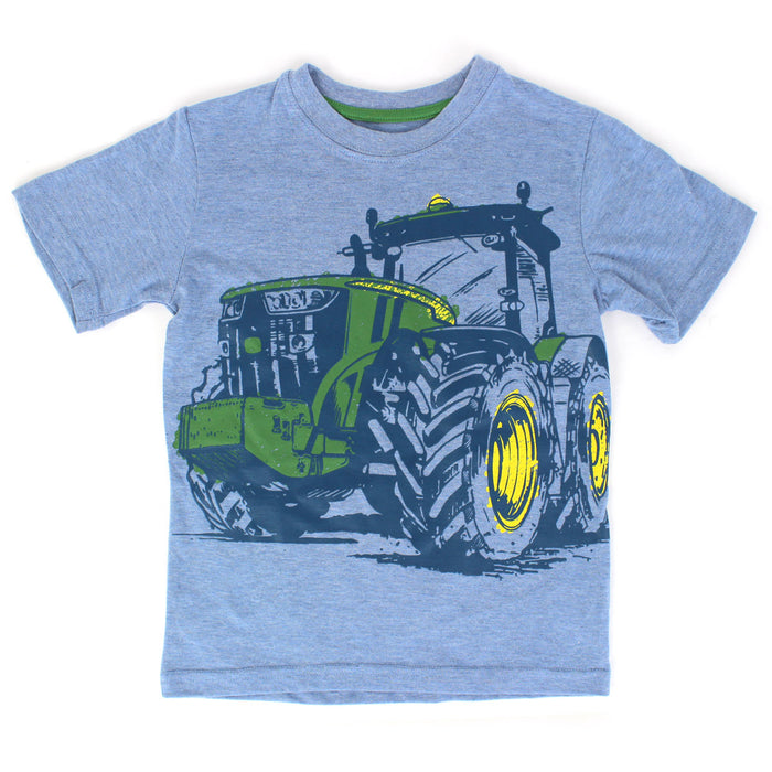 Children's John Deere Tractor Blue Shortsleeve T-Shirt