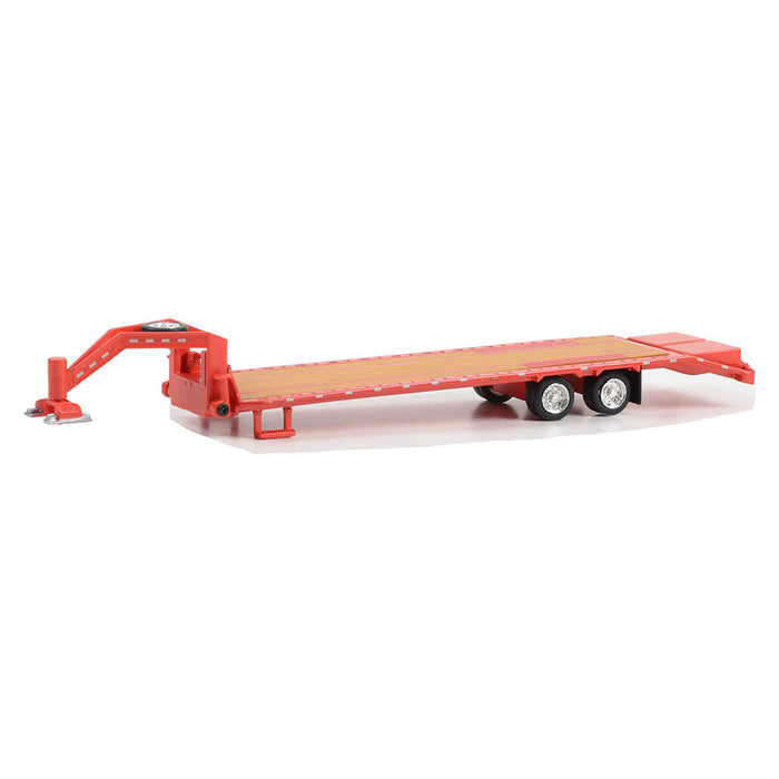 1/64 Gooseneck Trailer, Red with Red & White Conspicuity Stripes, Hobby Exclusive