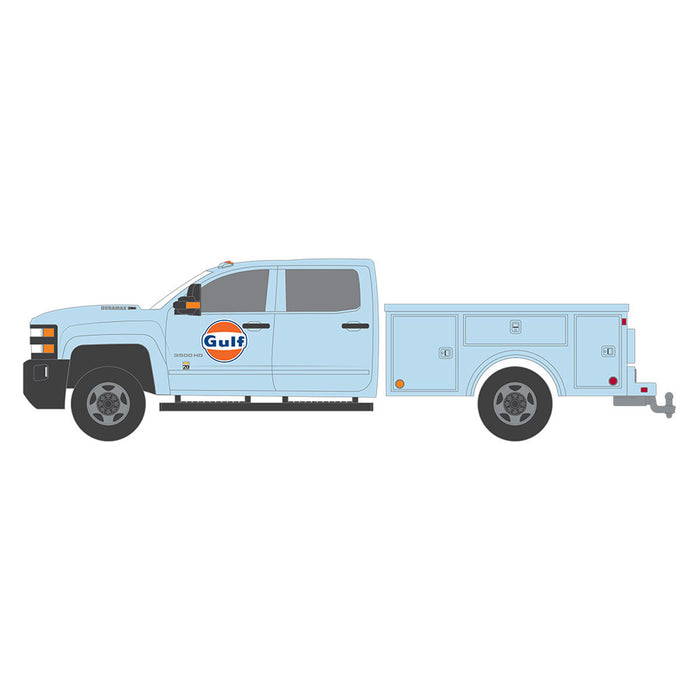 1/64 2018 Chevrolet 3500HD Dually Service Truck, Gulf Oil, Dually Drivers Series 13