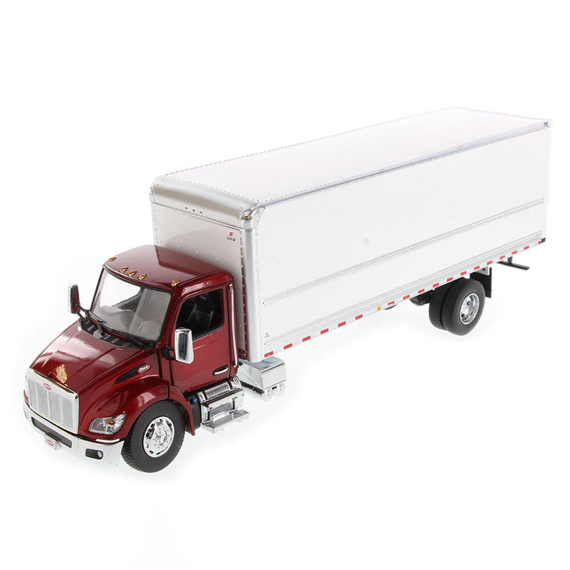 1/32 Red Peterbilt Model 536 with White Supreme Signature Van Truck Body