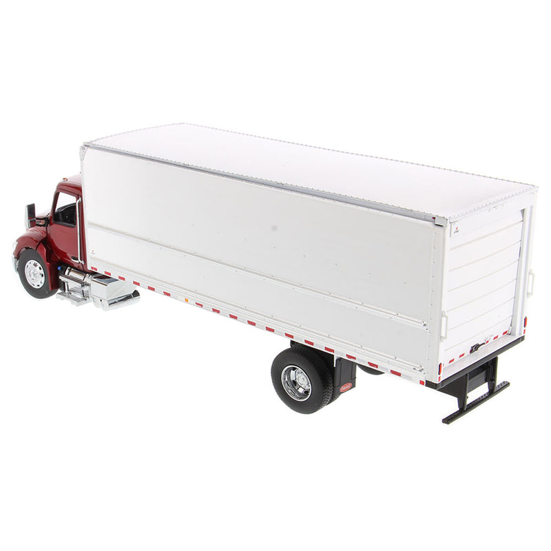 1/32 Red Peterbilt Model 536 with White Supreme Signature Van Truck Body