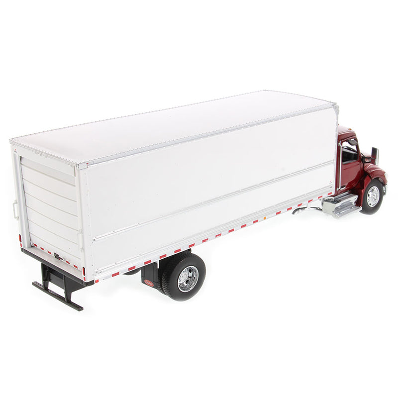 1/32 Red Peterbilt Model 536 with White Supreme Signature Van Truck Body