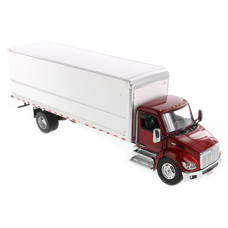 1/32 Red Peterbilt Model 536 with White Supreme Signature Van Truck Body