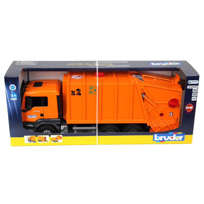 1/16 MAN TGS Orange Garbage Truck by Bruder