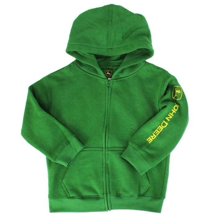 Toddler John Deere Green Zip Up Hooded Sweatshirt
